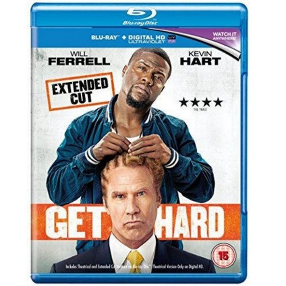 🆕 GET HARD Comedy Movie Blu-ray Unrated Will Ferrell Kevin Hart Funny Comedian - Picture 1 of 7